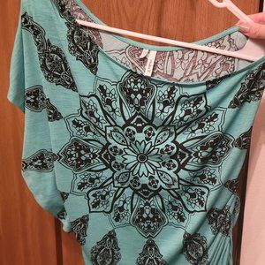 Lighter blue One Arm Sleeveless Summer top